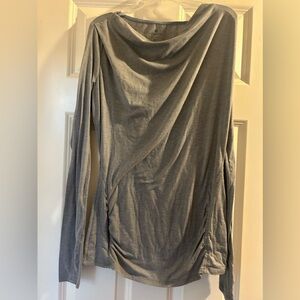 Athleta Charcoal Long Sleeve Blouse
